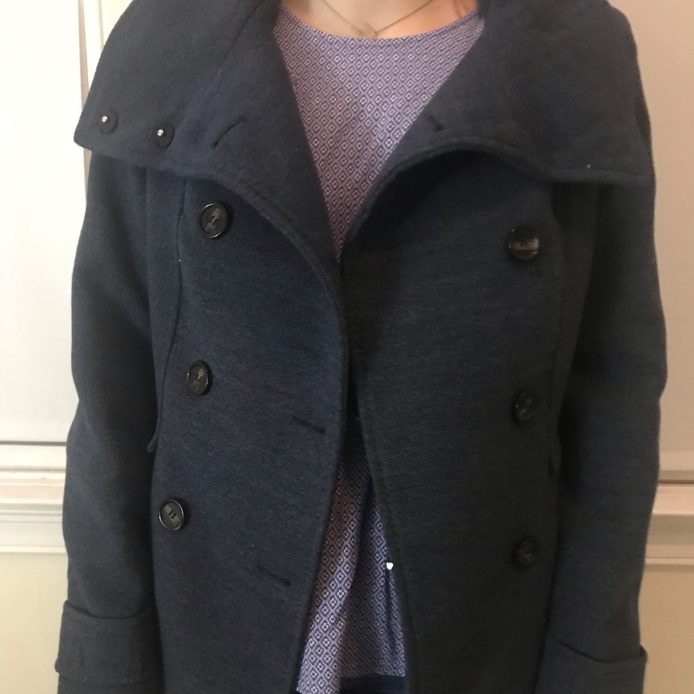 H&M NAVY PEA COAT